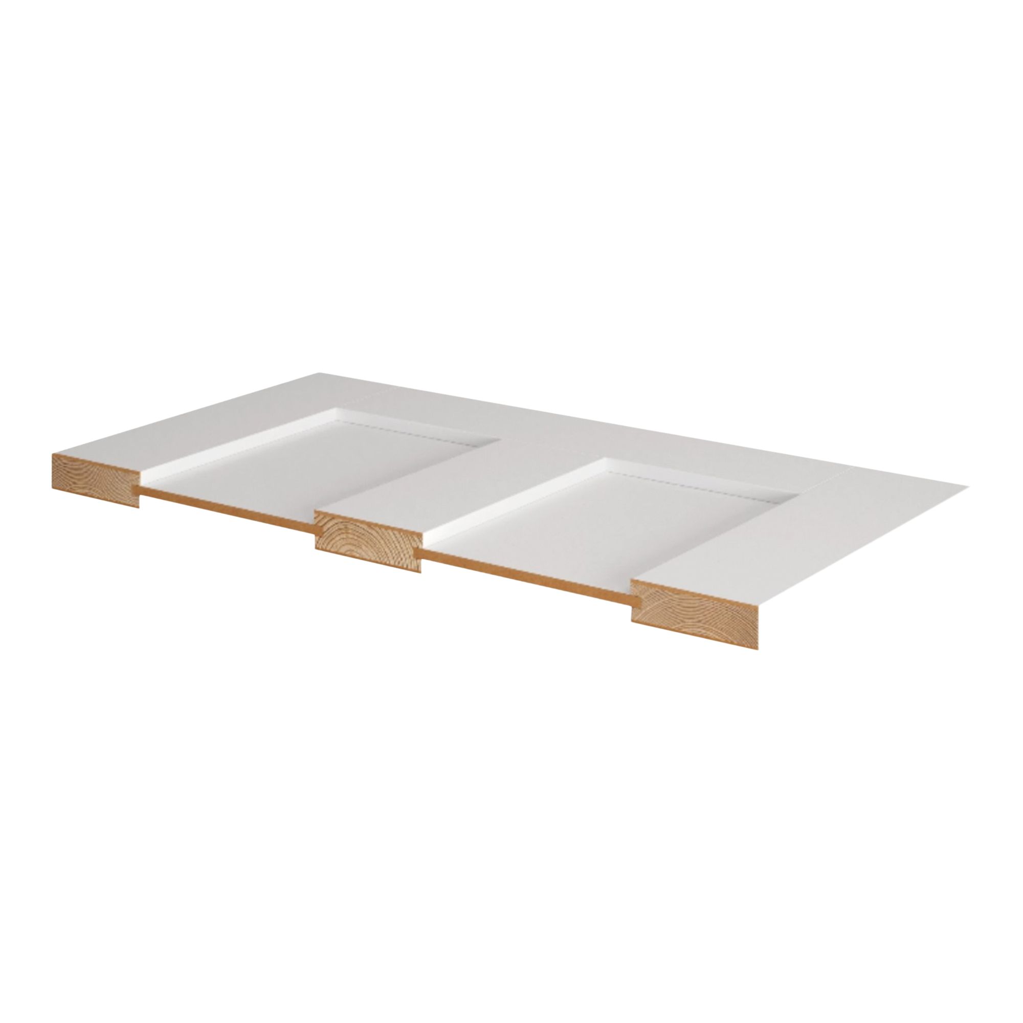 Fortia 4 panel Unglazed Shaker White Pine veneer Internal Pine Door, (H)1981mm (W)762mm (T)35mm