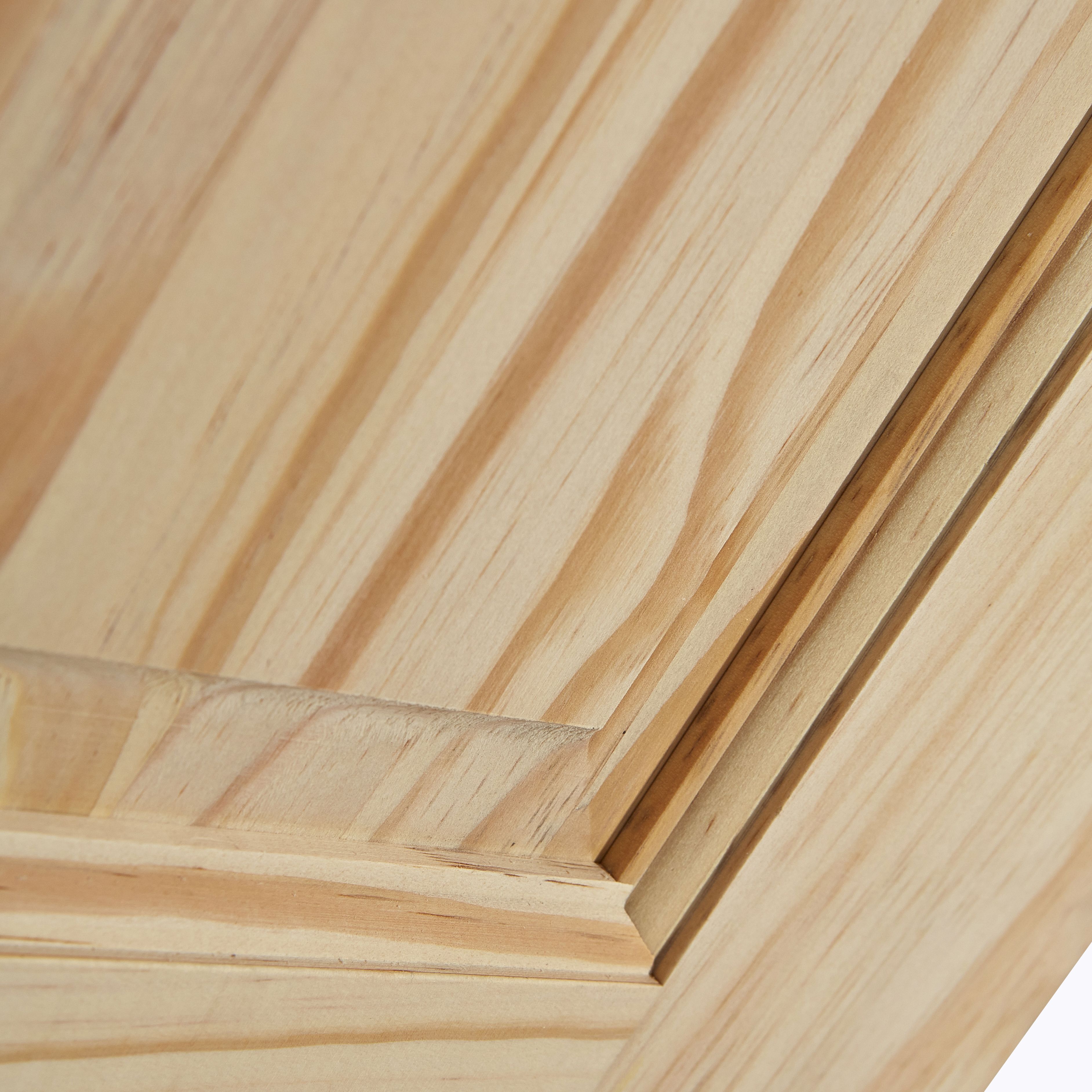 Fortia 4 panel Unglazed Traditional Natural Pine veneer Internal Timber Fire door, (H)2040mm (W)826mm (T)44mm