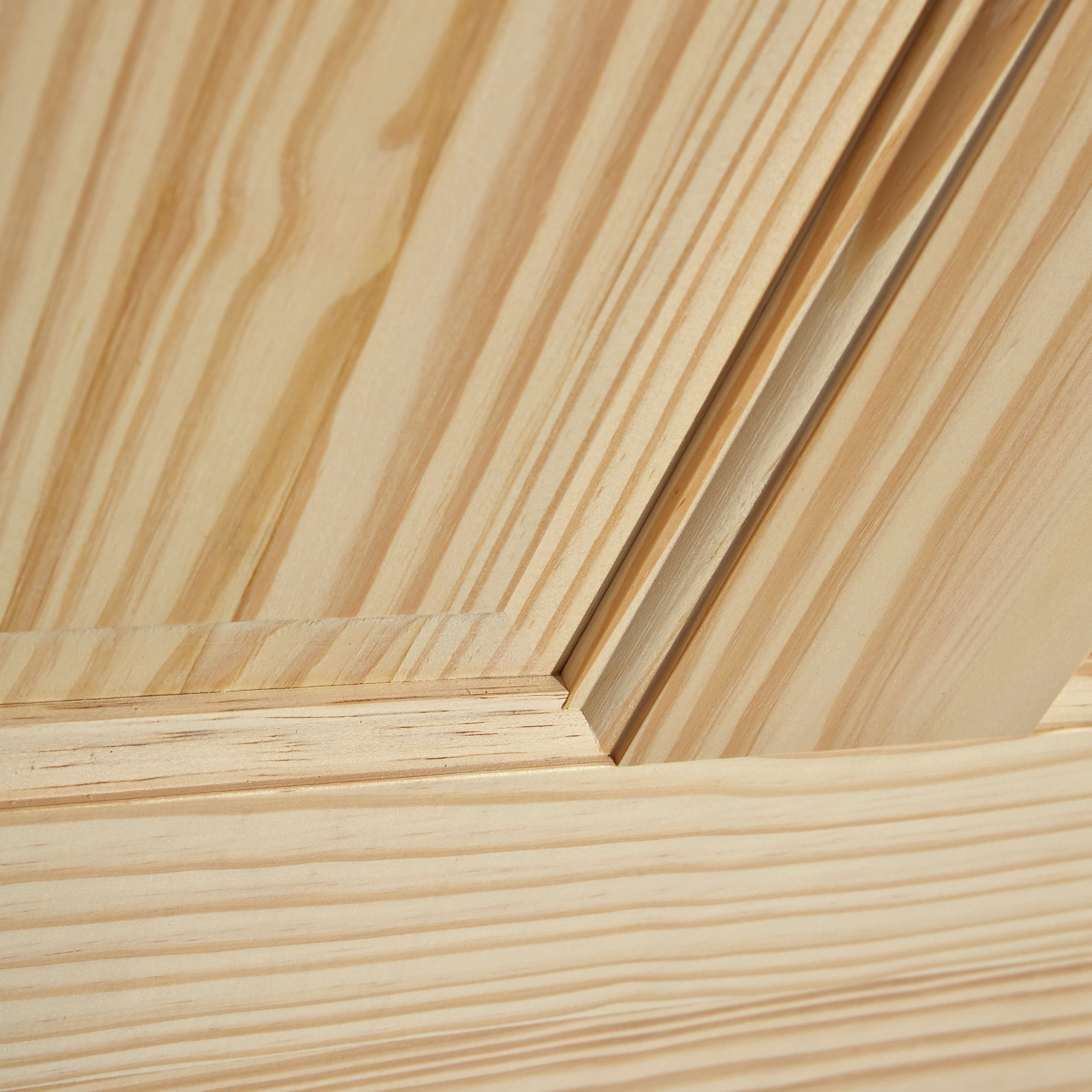 Fortia 4 panel Unglazed Traditional Natural Pine veneer Internal Timber Fire door, (H)2040mm (W)826mm (T)44mm