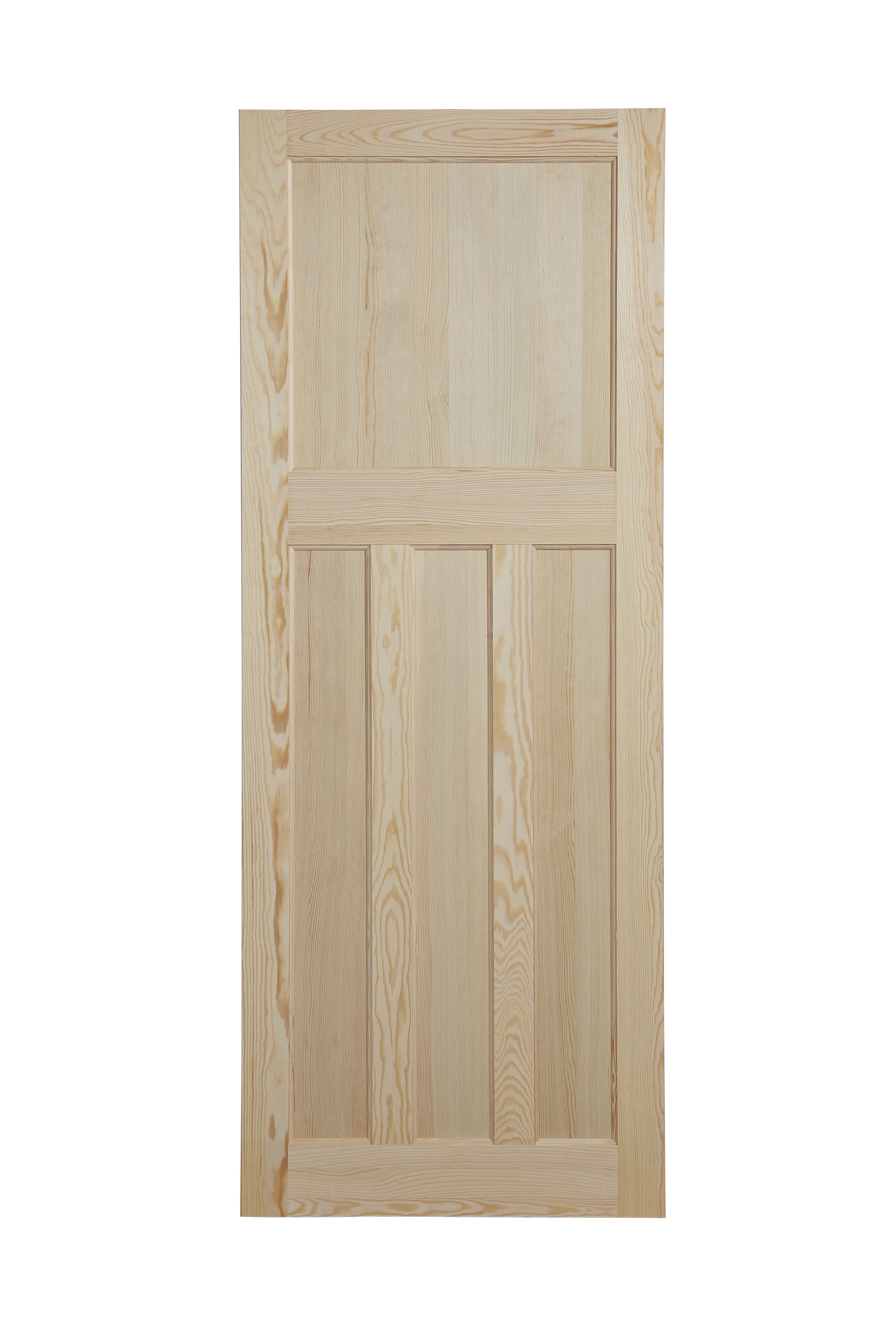 Fortia 4 panel Unglazed Victorian Natural Pine veneer Internal Timber Door, (H)1981mm (W)686mm (T)35mm