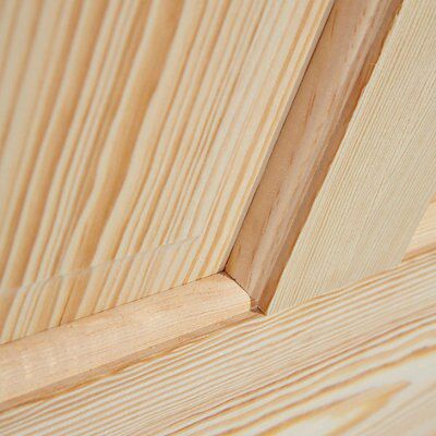 Fortia 4 panel Unglazed Victorian Natural Pine veneer Internal Timber Door, (H)2032mm (W)813mm (T)35mm