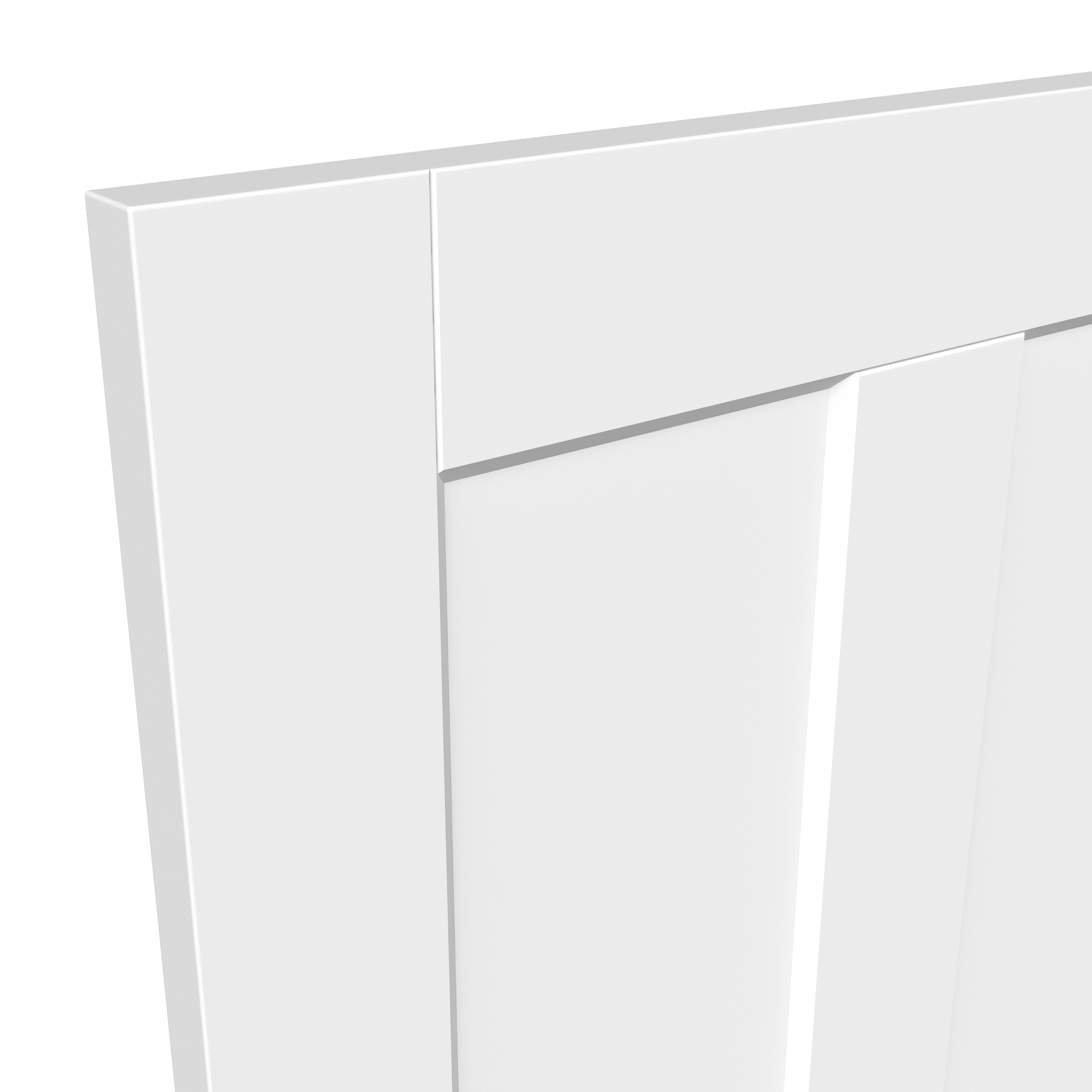 Fortia 4 panel Unglazed White Internal Wood Door, (H)1981mm (W)762mm (T)35mm