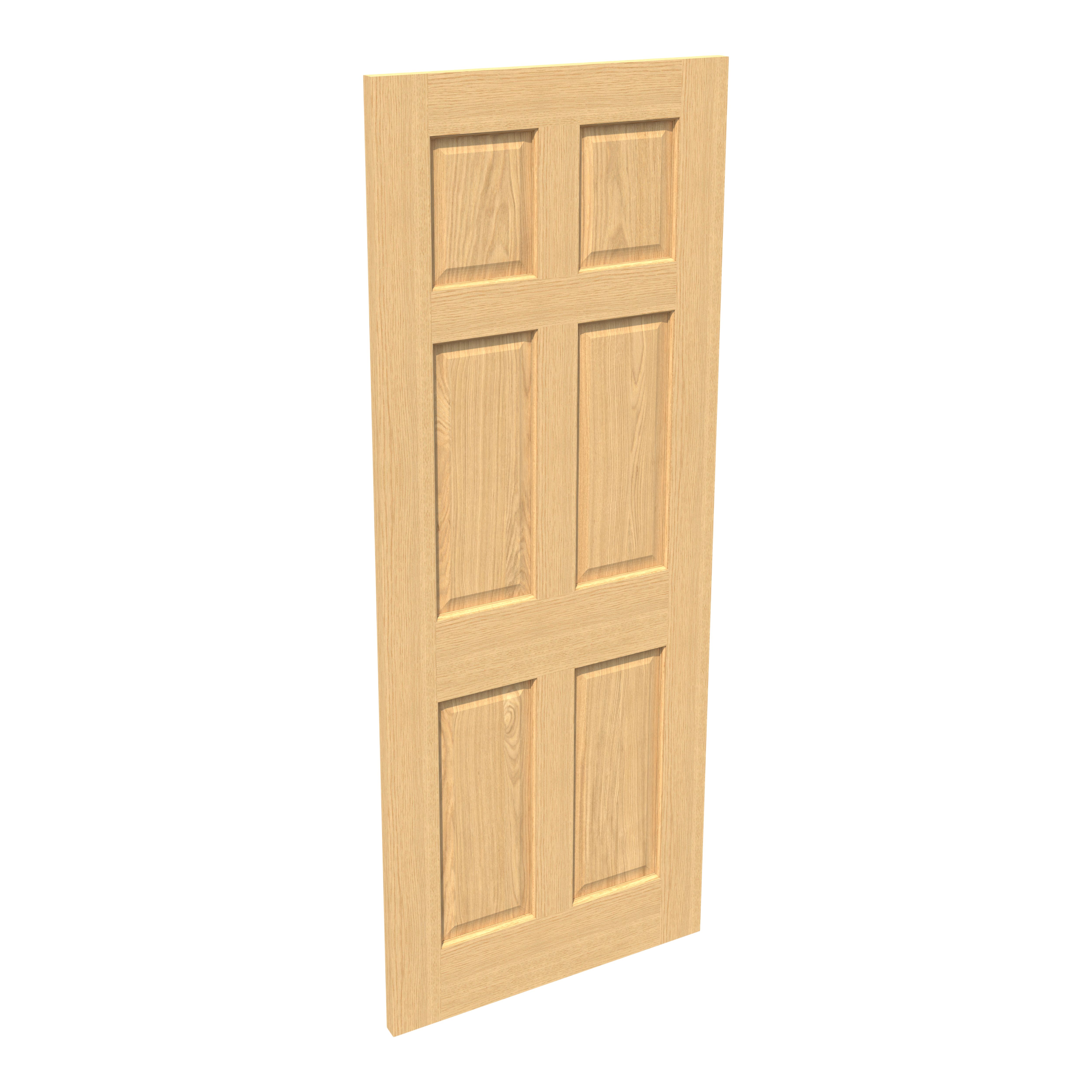 Fortia 6 panel Traditional Oak veneer Internal Oak Door, (H)1981mm (W ...