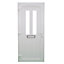 Fortia Chesil Frosted Glazed Anthracite RH External Front Door set, (H)2085mm (W)920mm