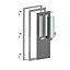 Fortia Chesil Frosted Glazed White LH External Front Door set, (H)2085mm (W)920mm
