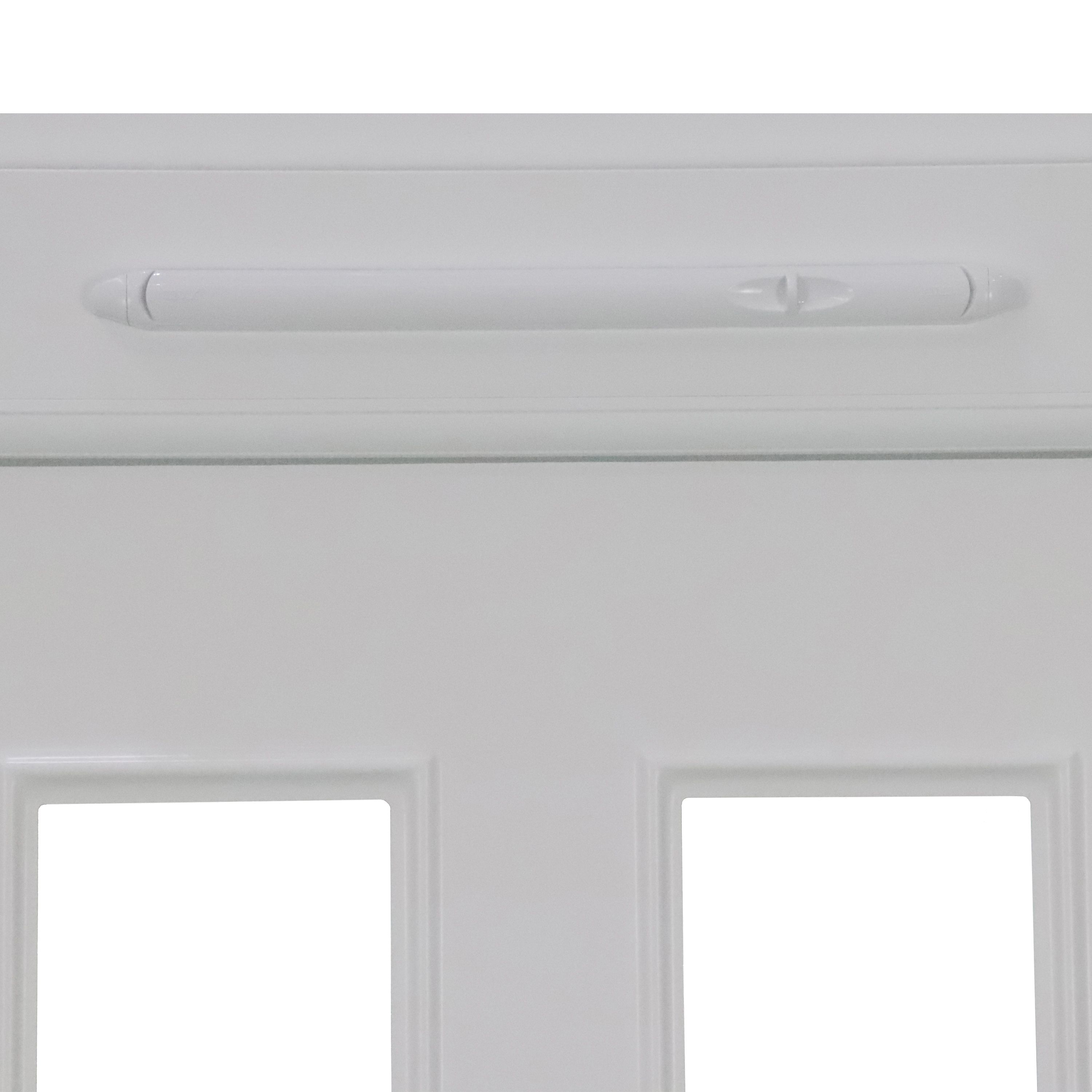 Fortia Chesil Frosted Glazed White LH External Front Door set, (H 