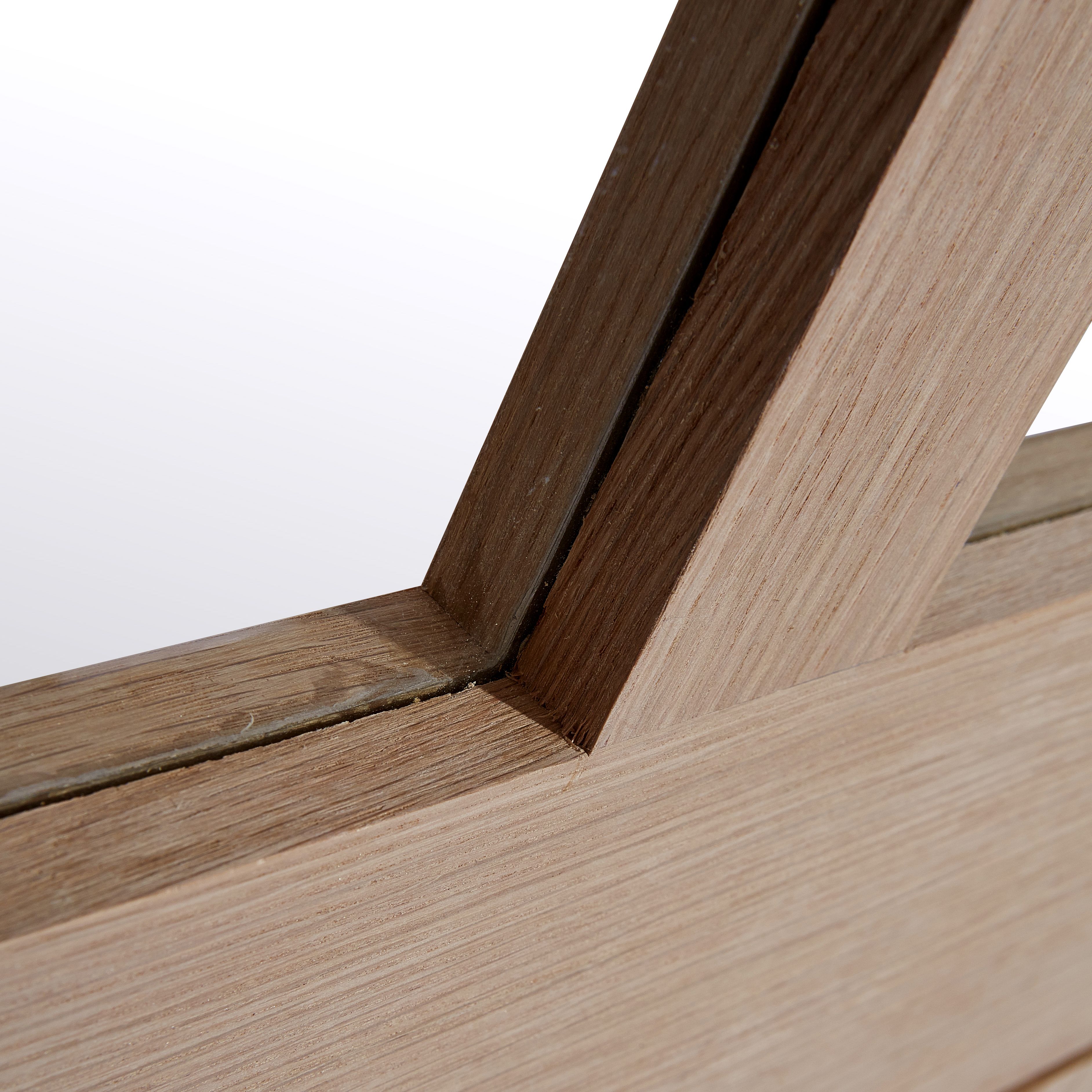Fortia Clear Glazed Cottage Natural Oak veneer Internal Timber Door, (H)1981mm (W)686mm (T)35mm