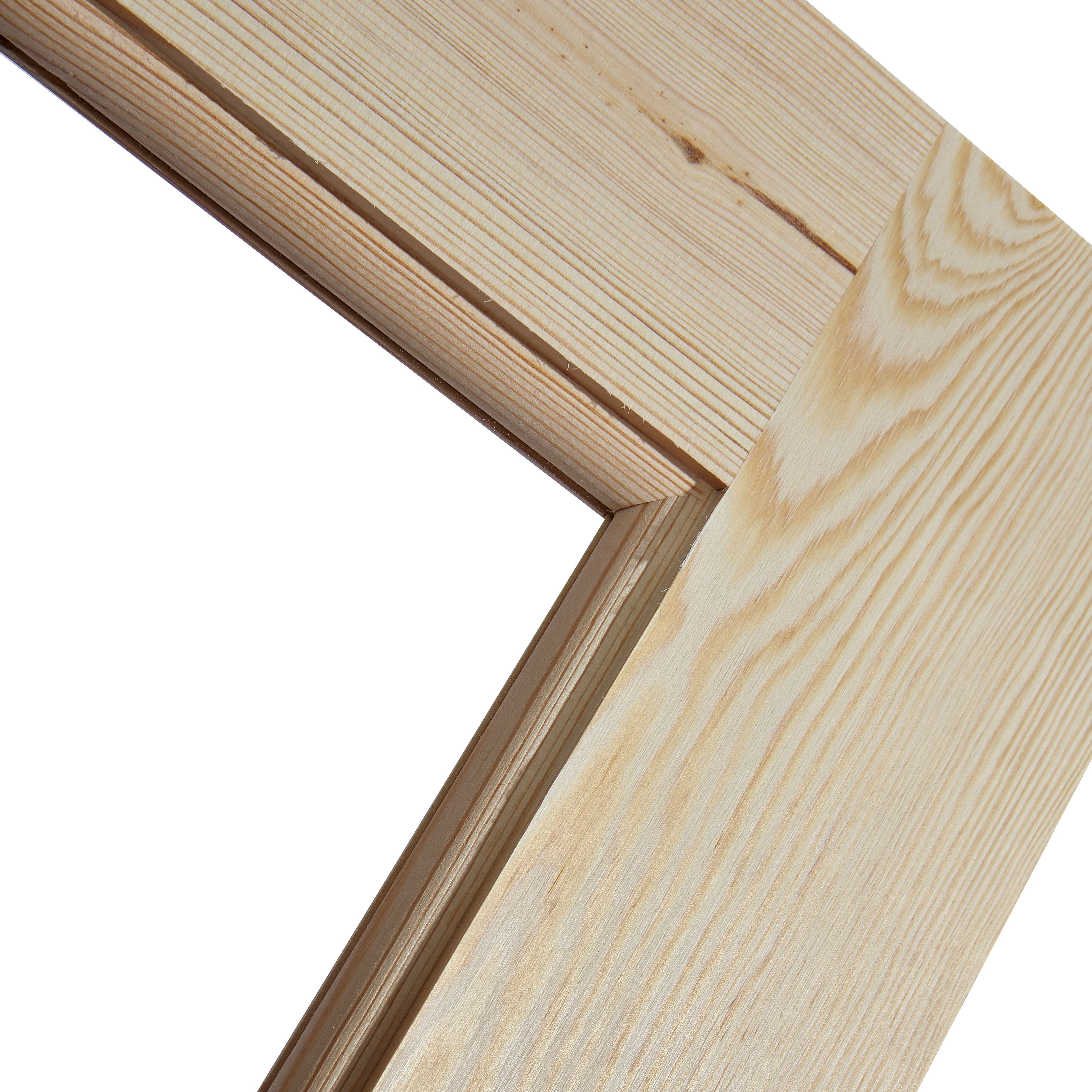 Fortia Clear Glazed Traditional Natural Pine veneer Internal Timber Door, (H)1981mm (W)686mm (T)35mm