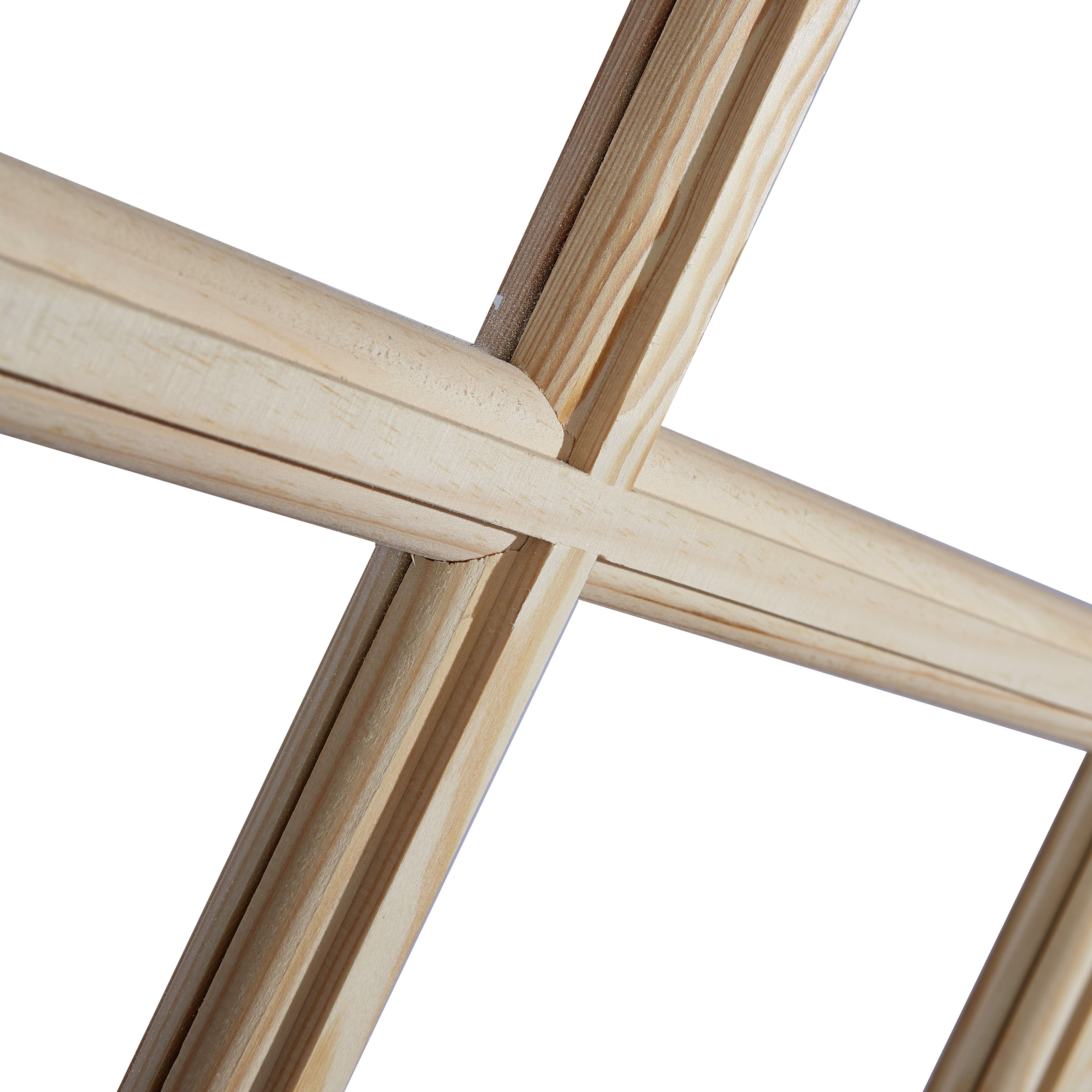 Fortia Clear Glazed Traditional Natural Pine veneer Internal Timber Door, (H)1981mm (W)686mm (T)35mm