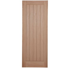 Fortia Cottage Unglazed Cottage Oak veneer Internal Door, (H)1981mm (W)762mm (T)35mm