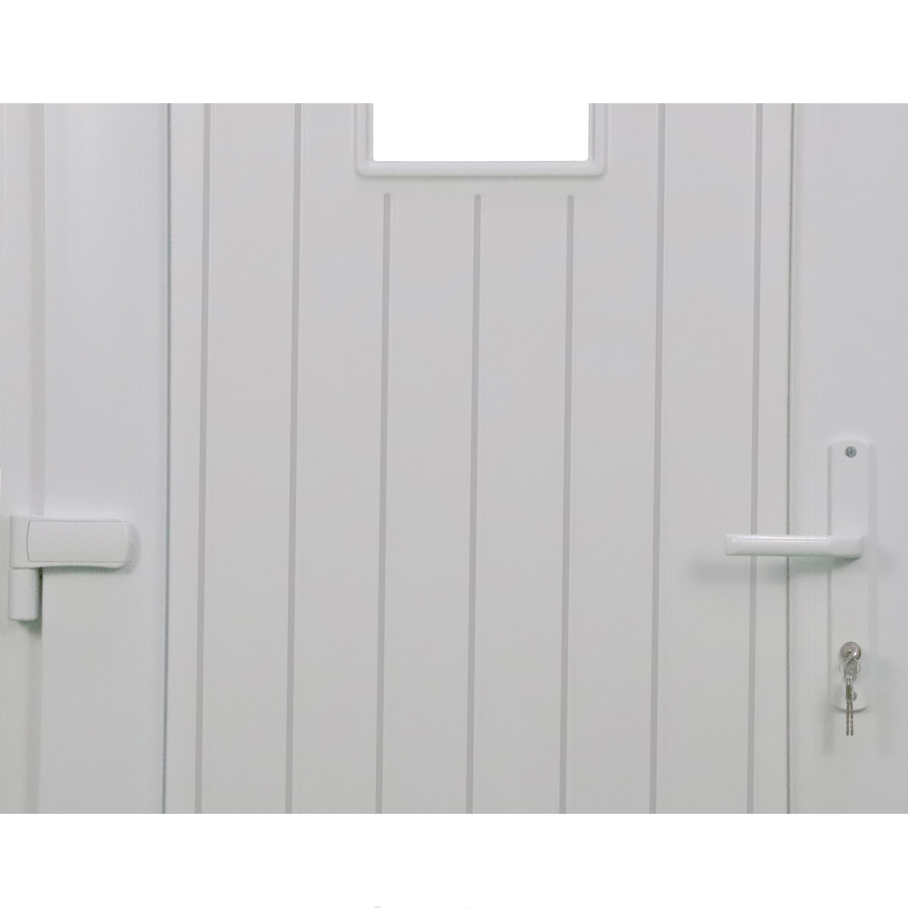 Fortia Curral Frosted Glazed Anthracite RH External Front Door set, (H)2085mm (W)920mm