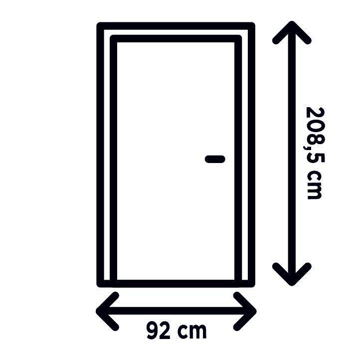 Fortia Curral Frosted Glazed Modern Anthracite LH External Front Door set, (H)2085mm (W)920mm