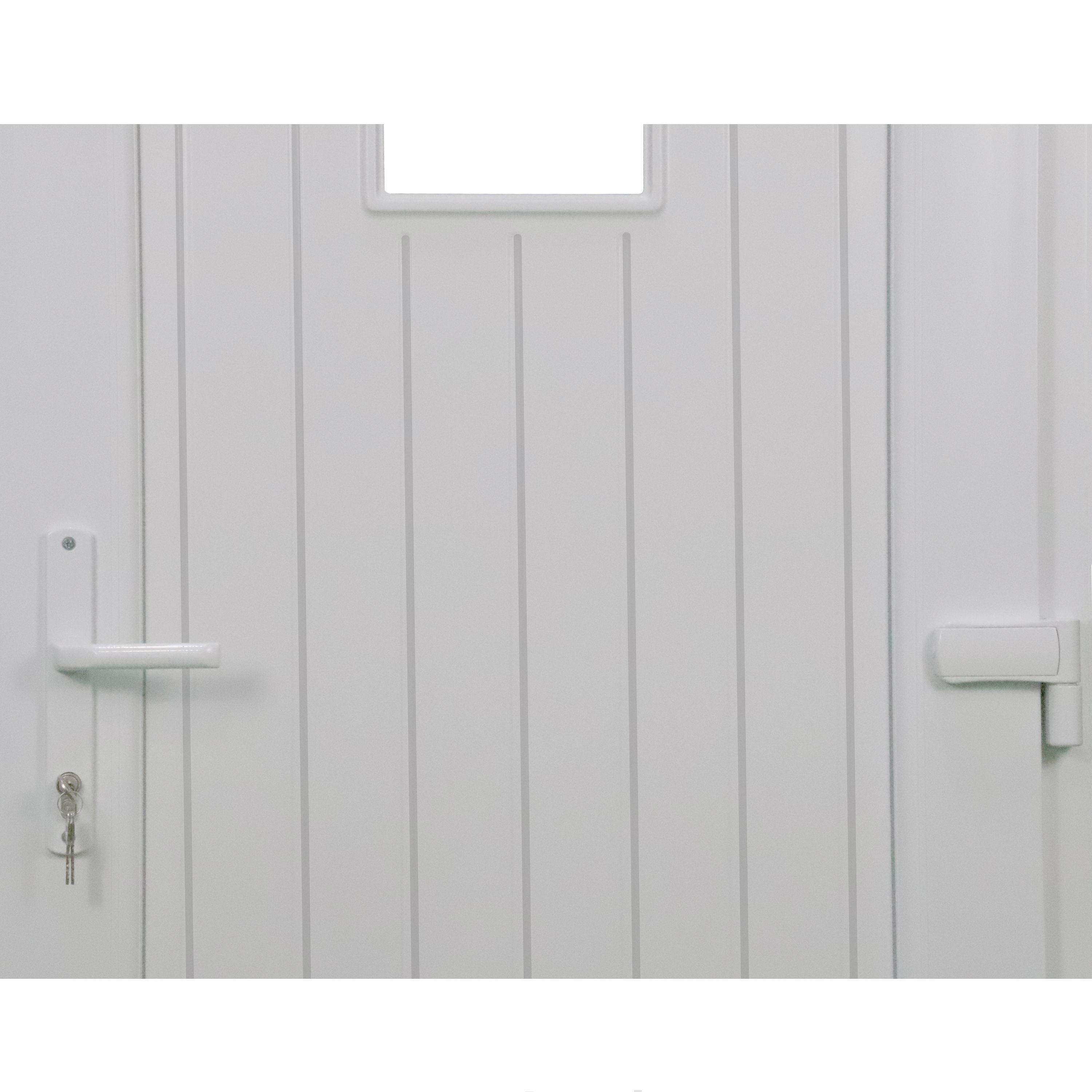 Fortia Curral Frosted Glazed Modern Anthracite LH External Front Door set, (H)2085mm (W)920mm