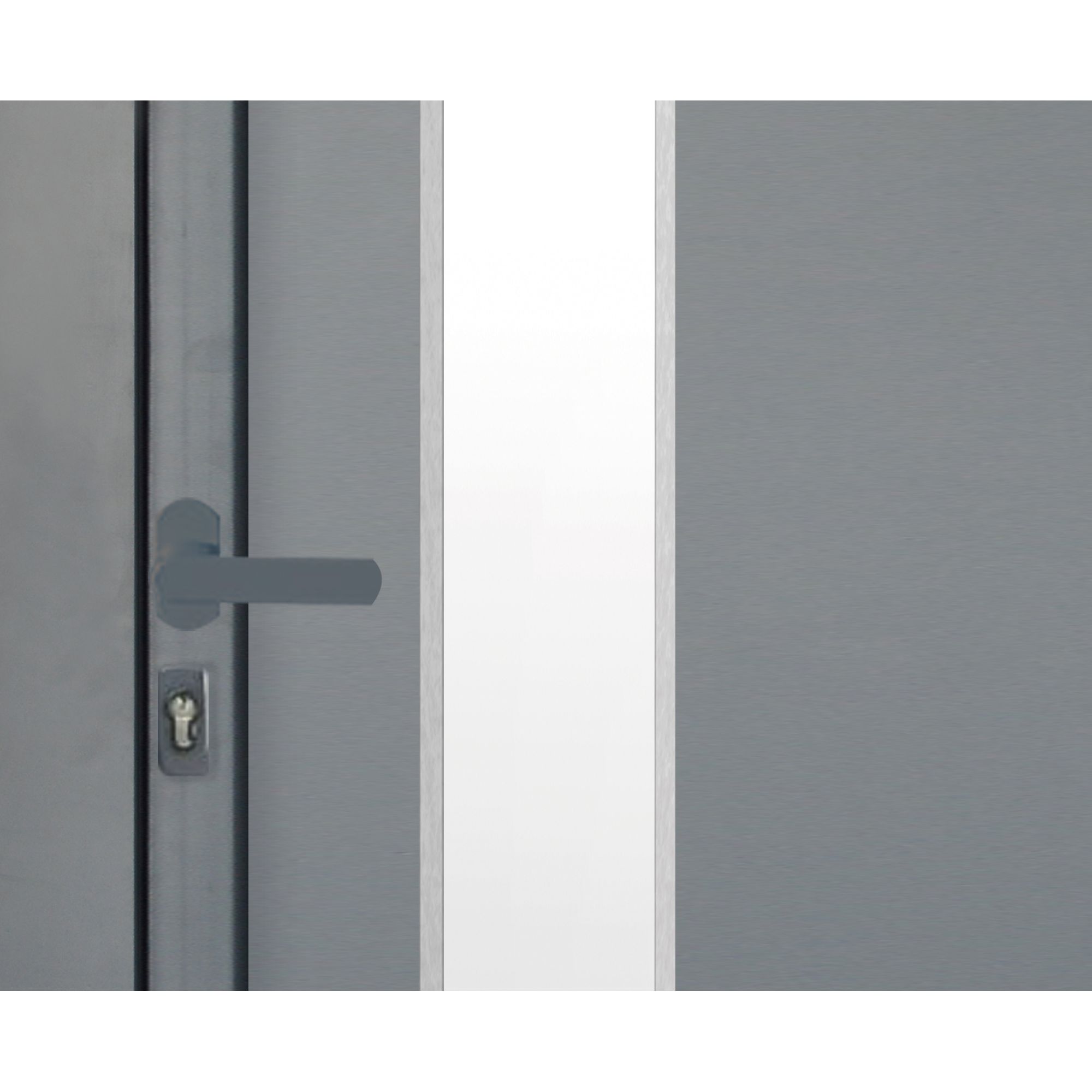Fortia Gatteo Frosted glass Frosted Glazed Antracite RH External Front Door set, (H)2085mm (W)920mm