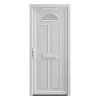 Fortia Lorne Clear Glazed White RH External Front Door set, (H)2085mm (W)920mm