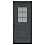Fortia Mindil Clear Anthracite RH External Front Door set, (H)2085mm (W)840mm