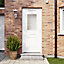 Fortia Mindil Clear Glazed White LH External Front Door set, (H)2085mm (W)840mm