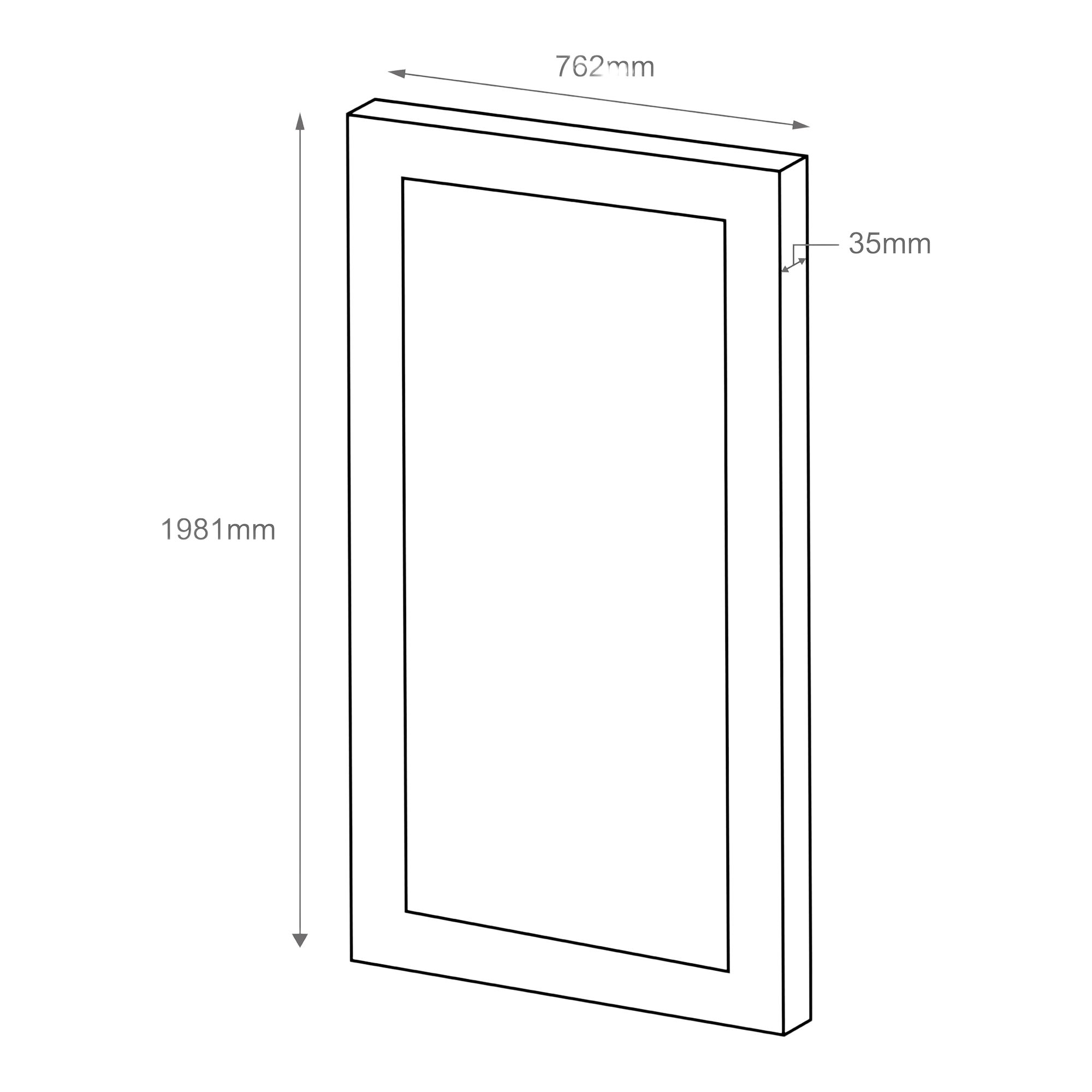 Fortia Screen-printed Glazed Cottage Primed White Woodgrain effect Internal Timber Door, (H)1981mm (W)762mm (T)35mm
