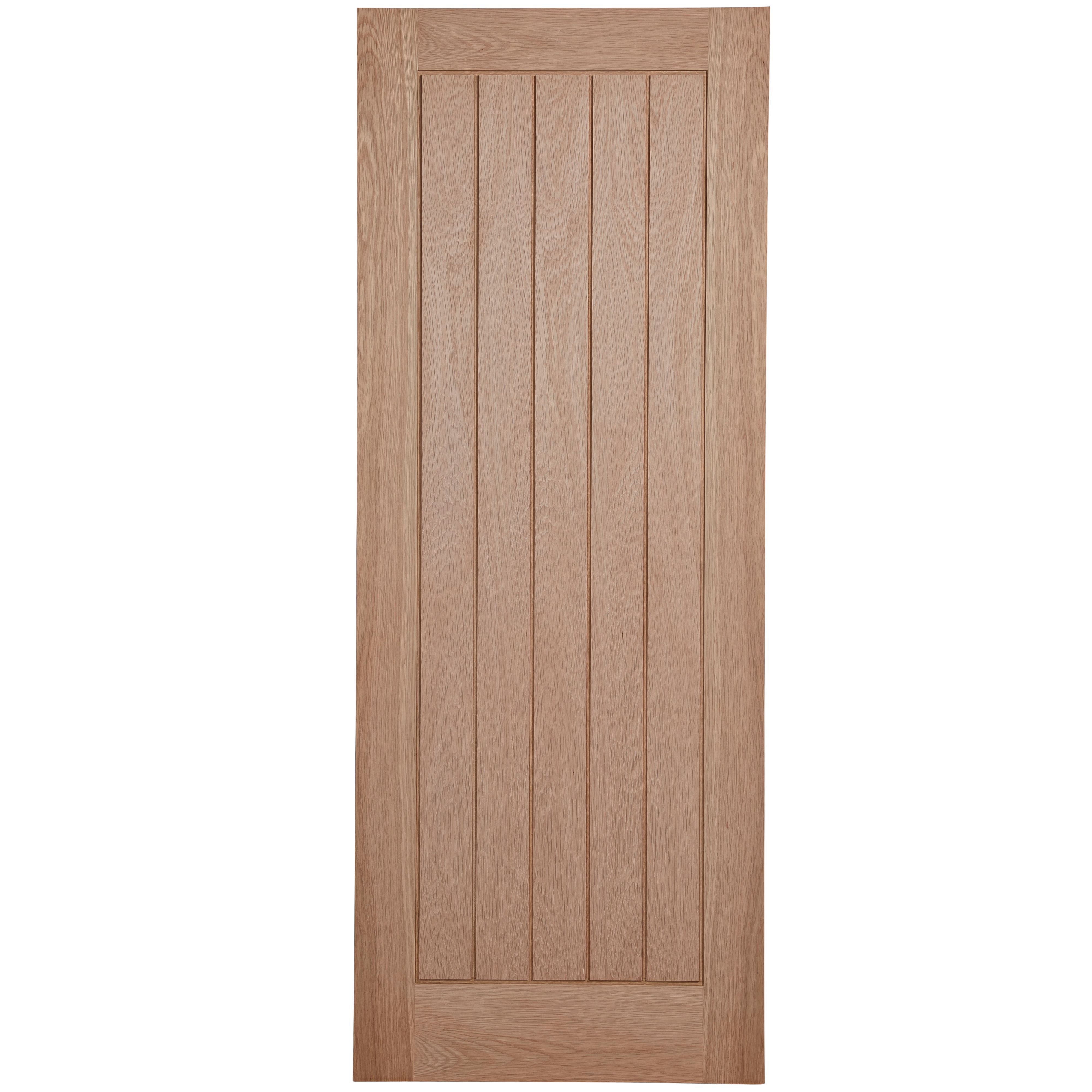 Fortia Unglazed Cottage Natural White oak veneer Internal Timber Door, (H)1981mm (W)762mm (T)35mm