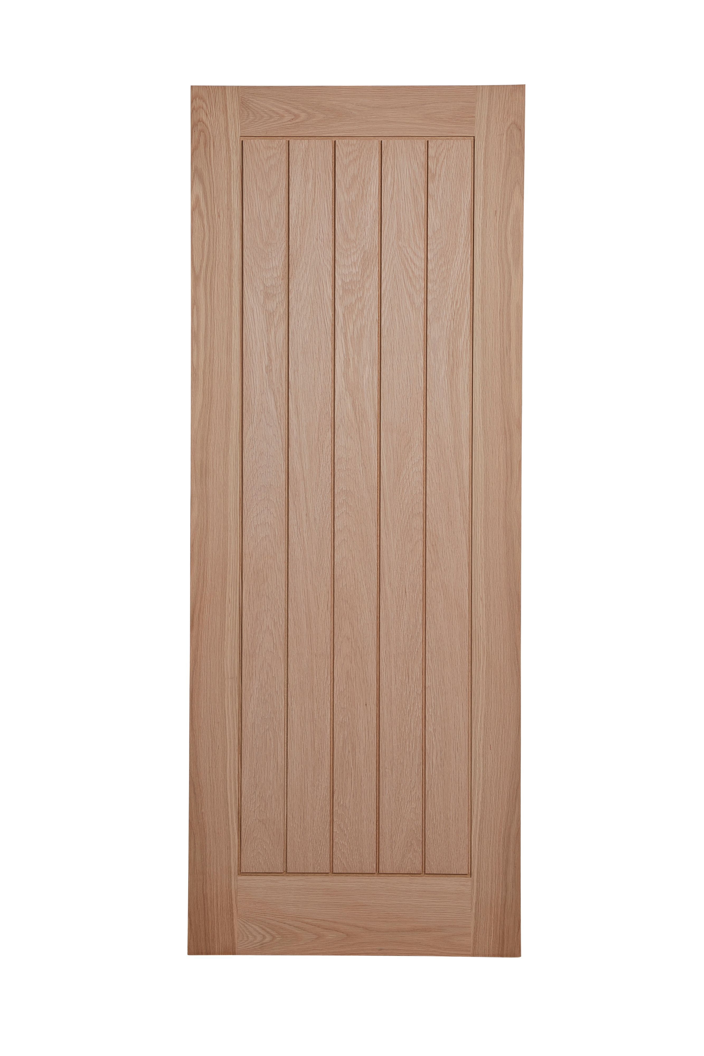 Fortia Unglazed Cottage Oak Veneer Internal Timber Door, (H)1981mm (W ...