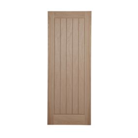 Fortia Unglazed Cottage Oak White oak veneer Internal Timber Door, (H)1981mm (W)610mm (T)35mm