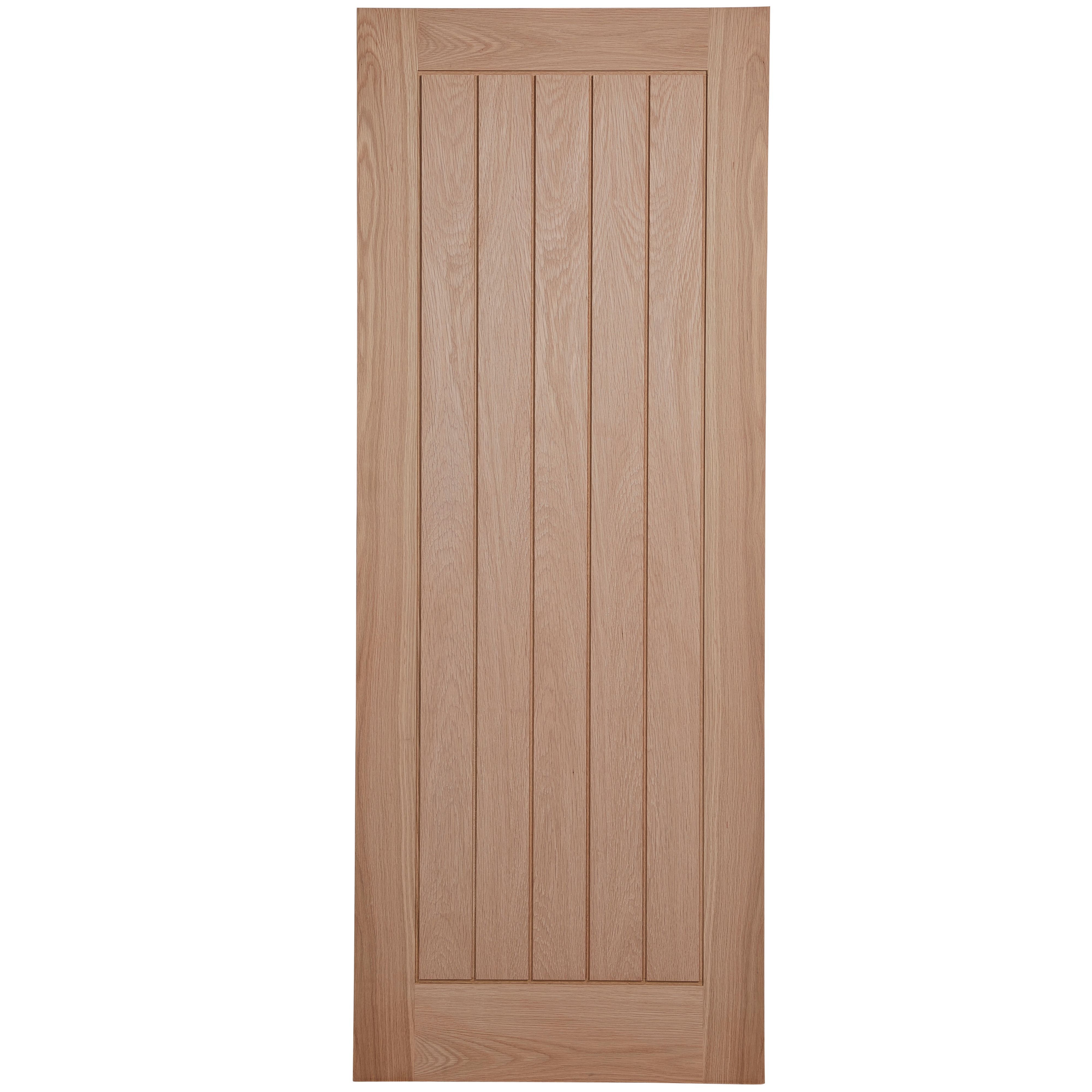 Fortia Unglazed Cottage Oak White oak veneer Internal Timber Door, (H)1981mm (W)762mm (T)35mm