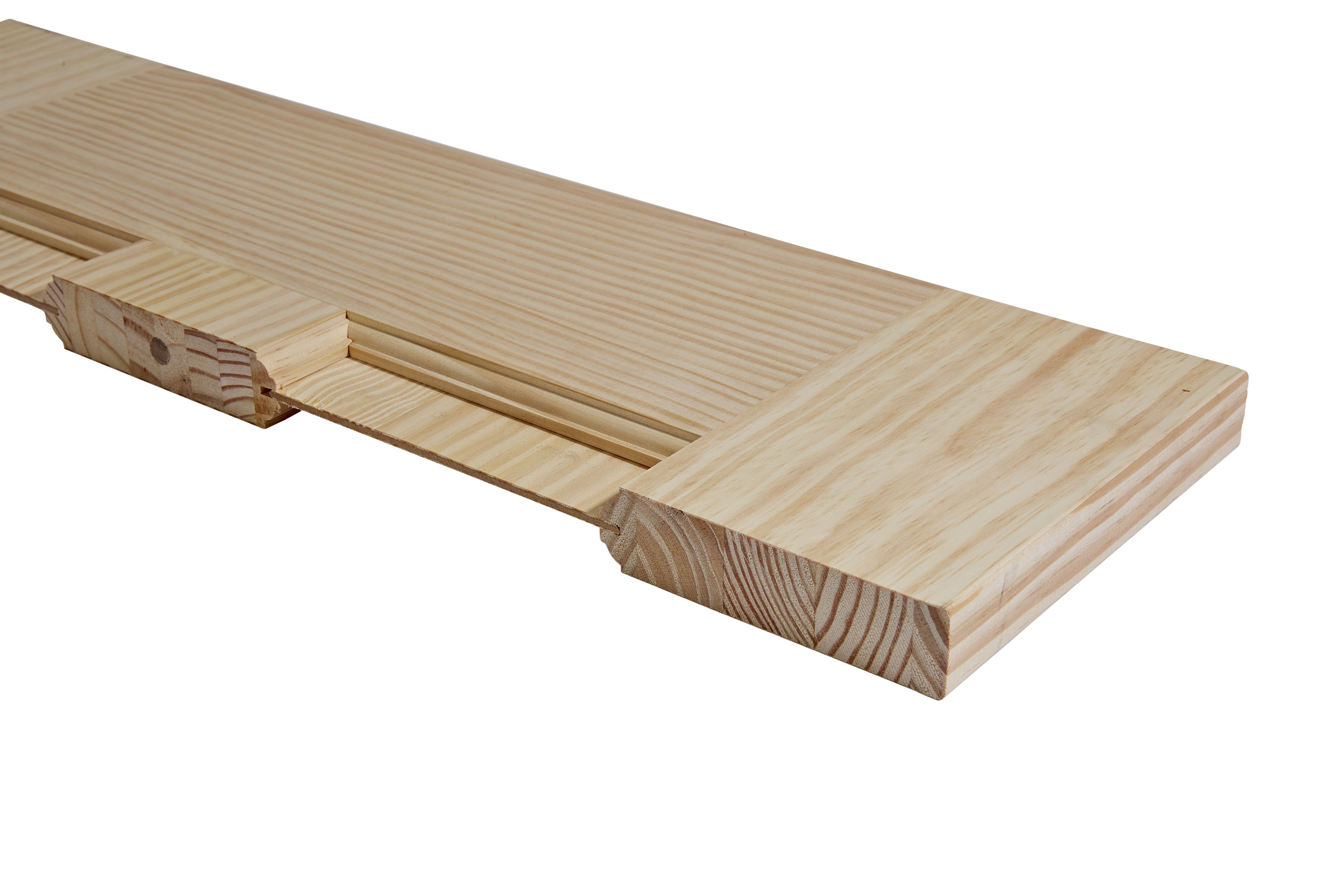 Fortia Vertical 2 panel Unglazed Contemporary Pine veneer Internal Clear pine Door, (H)1981mm (W)686mm (T)35mm