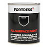 Fortress Black Matt Multi-surface paint, 750ml