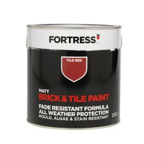 Fortress Tile red Matt Brick & tile paint, 2.5L