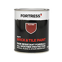 Fortress Tile red Matt Brick & tile paint, 750ml