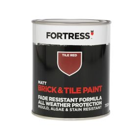 Fortress Tile red Matt Brick & tile paint, 750ml