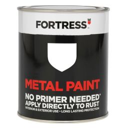 Fortress White Satin Metal paint, 0.25L