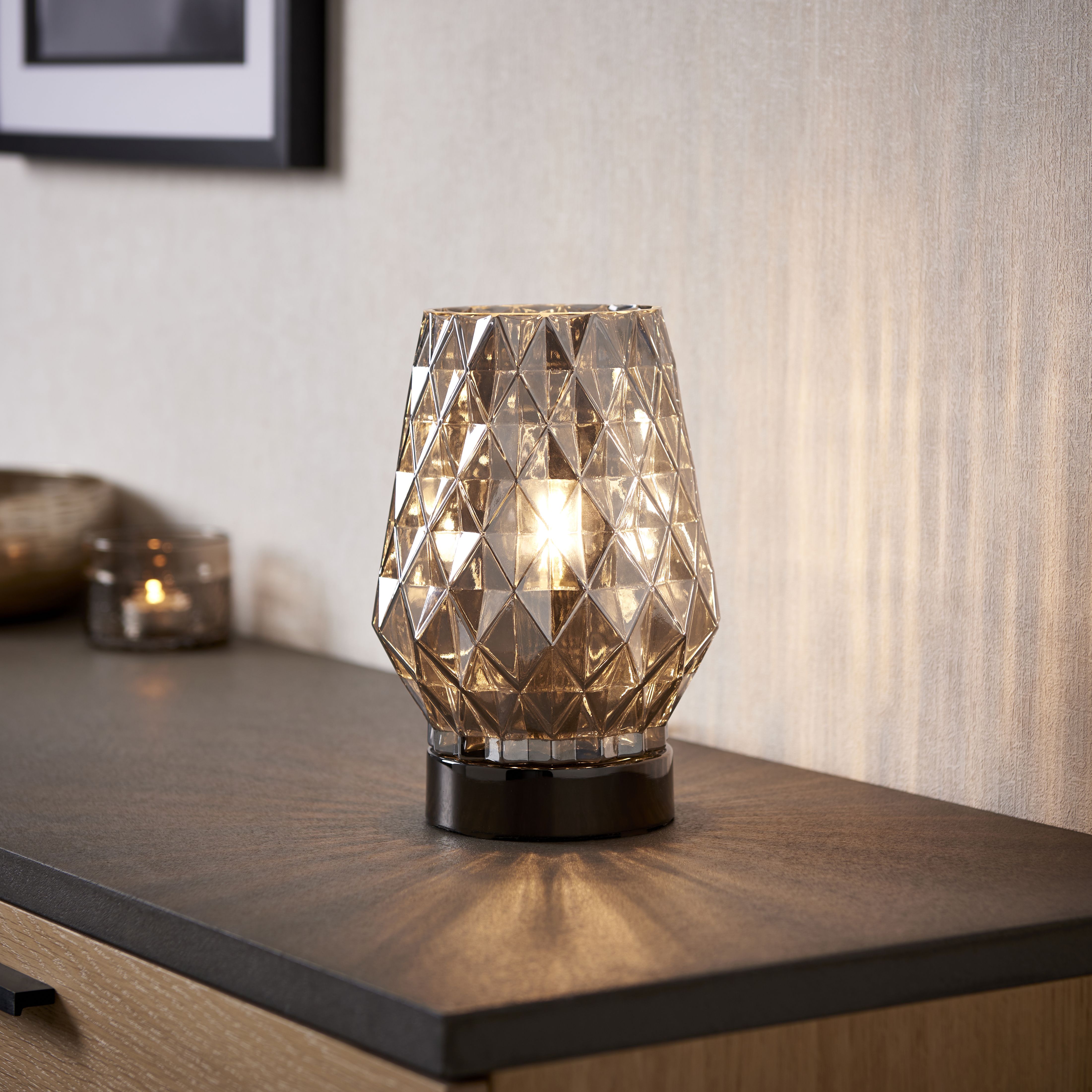 Floating crystal table lamp discount