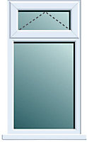 Frame One Clear Double glazed White uPVC Window, (H)1120mm (W)620mm