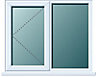 Frame One Clear Glazed White uPVC Left-handed Window, (H)1120mm (W)1190mm