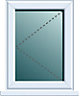 Frame One Clear Glazed White uPVC Left-handed Window, (H)820mm (W)620mm