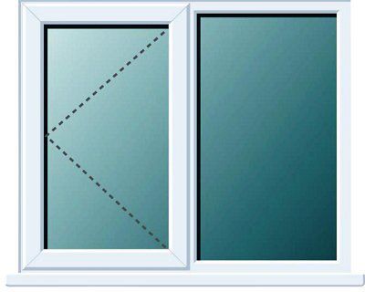 Frame One Clear Glazed White uPVC Left-handed Window, (H)970mm (W)1190mm