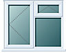 Frame One Clear Glazed White uPVC Left-handed Window, (H)970mm (W)905mm