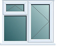 Frame One Clear Glazed White uPVC Right-handed Window, (H)970mm (W)1190mm