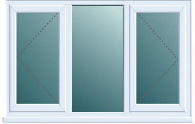 Frame One Clear Glazed White uPVC Window, (H)1120mm (W)1760mm
