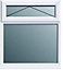 Frame One Clear Glazed White uPVC Window, (H)1120mm (W)905mm