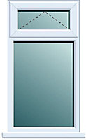Frame One Clear Glazed White uPVC Window, (H)820mm (W)620mm