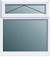 Frame One Clear Glazed White uPVC Window, (H)970mm (W)1190mm