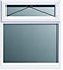 Frame One Clear Glazed White uPVC Window, (H)970mm (W)1190mm