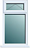 Frame One Clear Glazed White uPVC Window, (H)970mm (W)620mm