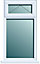 Frame One Clear Glazed White uPVC Window, (H)970mm (W)620mm