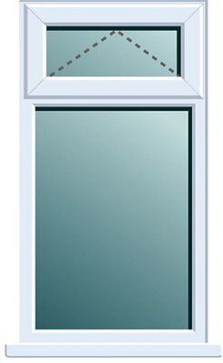 Frame One Clear Glazed White uPVC Window, (H)970mm (W)620mm