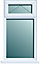 Frame One Clear Glazed White uPVC Window, (H)970mm (W)905mm
