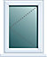Frame One Glazed White uPVC Left-handed Window, (H)820mm (W)620mm