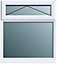 Frame One Glazed White uPVC Window, (H)820mm (W)620mm